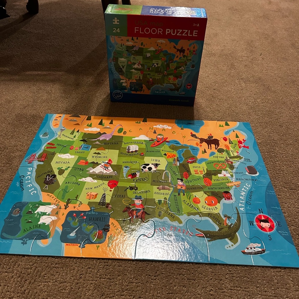 USA Map Floor Puzzle